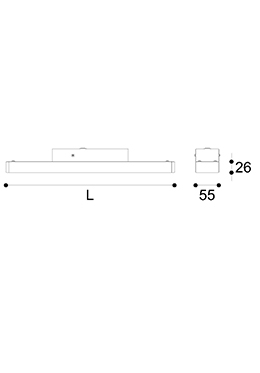 Indoor down light LED suspension/surface mount linear lamp LED-062A