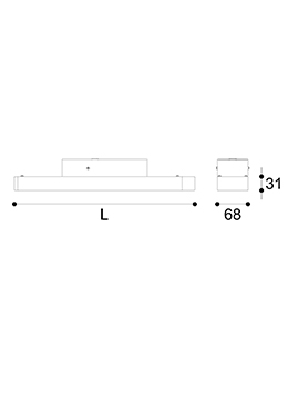 Indoor down light LED suspension/surface mount linear lamp LED-062B