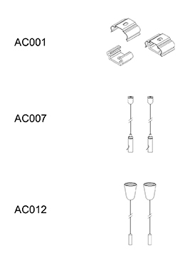 Indoor down light LED suspension/surface mount linear lamp LED-044