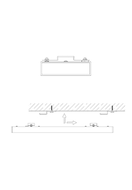 Indoor down light LED suspension/surface mount linear lamp LED-023B