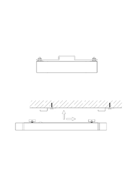 Indoor down light LED suspension/surface mount linear lamp LED-011