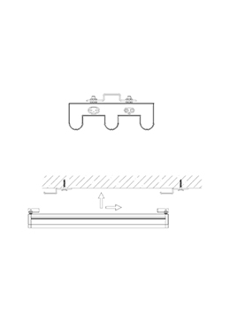 Indoor down light LED suspension/surface mount linear lamp LED-003A