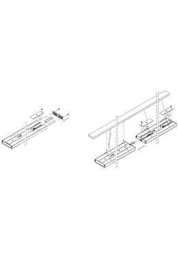 Indoor down light LED suspension/surface mount linear lamp LED-009