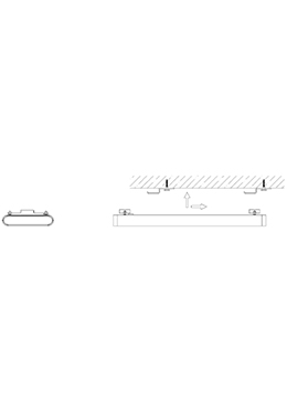 Indoor down light LED suspension/surface mount linear lamp LED-013