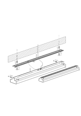 Indoor down light LED surface mount linear lamp LED-042