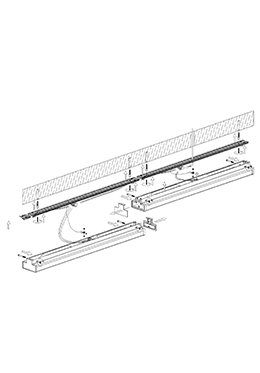 Indoor down light LED surface mount linear lamp LED-042