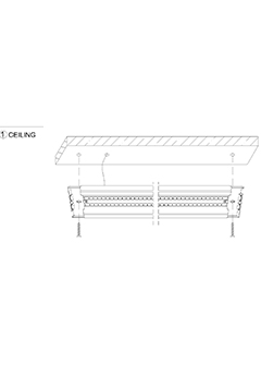 Indoor wall surface mount linear lamp LED-PJ1602S