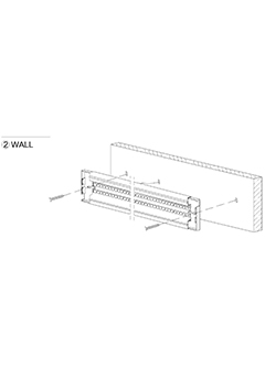 Indoor wall surface mount linear lamp LED-PJ1602S