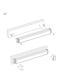 Indoor LED wall surface mount linear lamp LED-PJ002