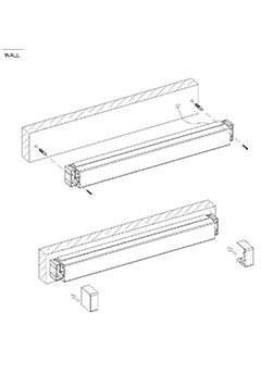 Indoor LED wall surface mount linear lamp LED-PJ004