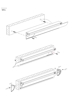 Indoor LED wall surface mount linear lamp LED-PJ005