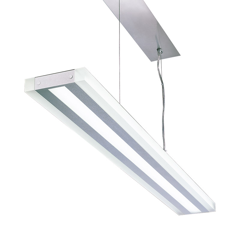 LED-085 LED acrylic suspension linear lamp and chandelier direct light indoor lamp for office and commercial use