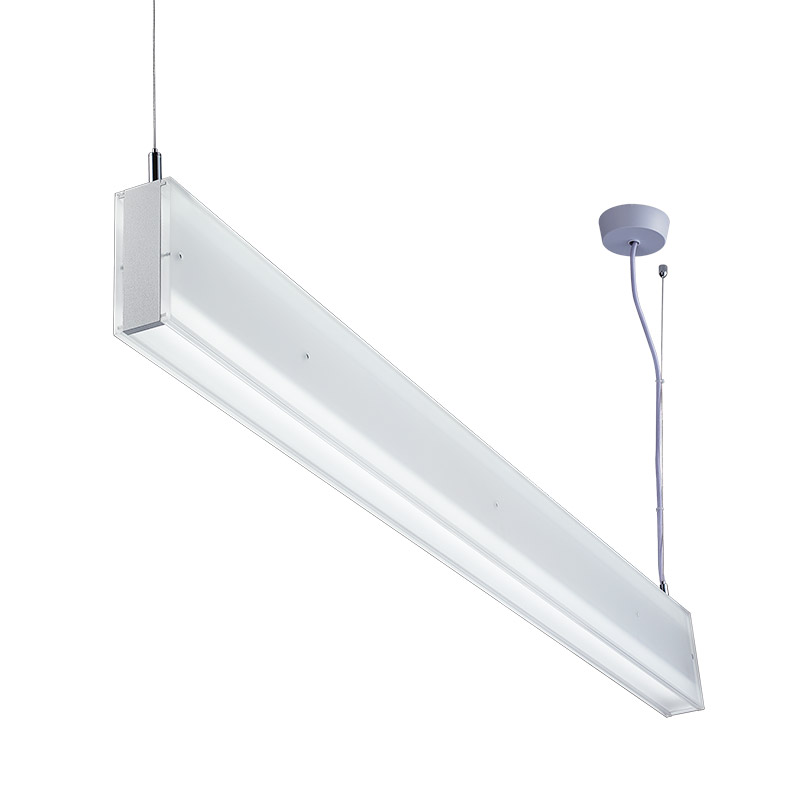 LED-081 LED acrylic suspension linear lamp and chandelier direct and indirect light indoor lamp for office and commercial use