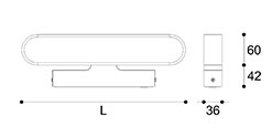 LED-13E LED wall lamp, round endcap, for residential, corridors and architectural use.