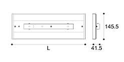 LED-PJ029B LED linear wall lamp, up & down light,  for residential, corridors and architectural use.