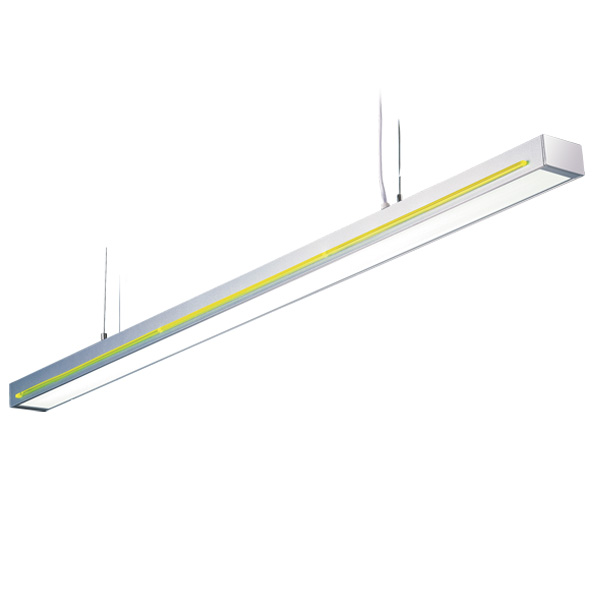 DZ2-1611I T5 suspension indoor lamp, acrylic decorative strips, for office and commercial and residential use.