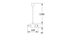 DZ3-1602T T5 suspension indoor lamp for office and commercial and residential use.