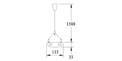 DZ6-1602W T5 suspension indoor lamp, modern art lamp, for office and commercial and residential use.