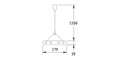 DZ-1604  T5 pendant indoor lamp for office and commercial and residential use.