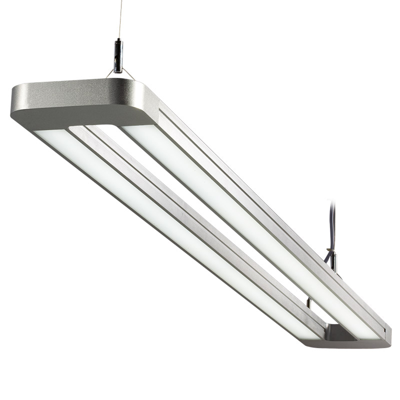 LED suspension linear lamp aluminium lighting fixture direct light indoor chandelier lamp for office and commercial use LED-021C