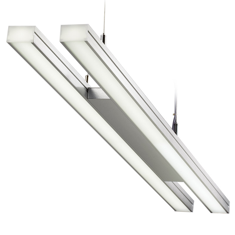 LED suspension linear lamp aluminium lighting fixture direct light indoor chandelier lamp for office and commercial use LED-021B