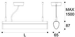 LED-028 LED ceiling mounted linear light indoor lamp for office and commercial and residential use.