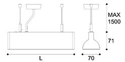 LED-044 LED ceiling mounted linear light indoor lamp for office and commercial and residential use.