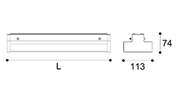 LED-042 LED ceiling mounted linear light indoor lamp for office and commercial and residential use.