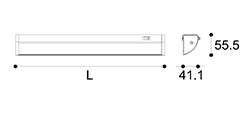 LED-PJ001 LED slim cabinet lamp, high- transmittance PC diffuser,  as a reading light or vanity light for bedroom use.