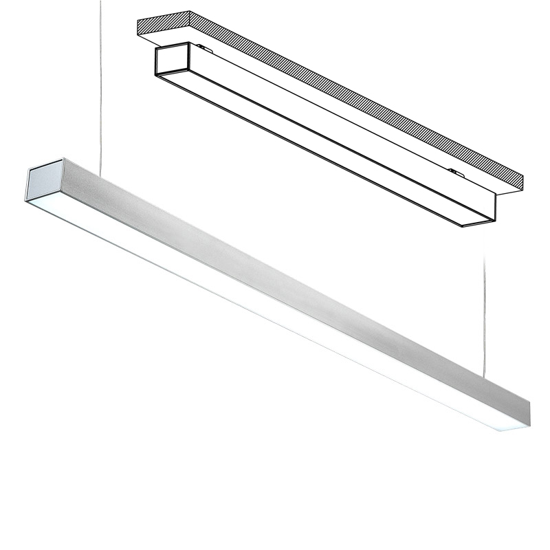 LED-008B LED ceiling mounted linear light indoor lamp for office and commercial and residential use.