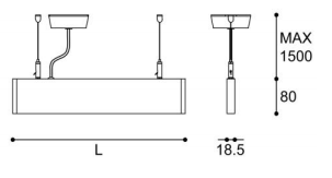 LED-140 suspension linear lamp，up & down light, slip and modern design ,driver inside, indoor chandelier lamp for office and commercial use 