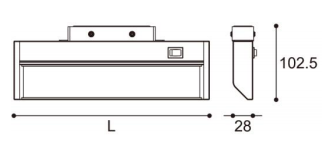 LED-PJ1601X LED linear wall lamp rotatable up and down lamp for residential corridors office use and architectural use.