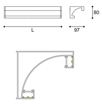 LED-123-WALL only down light,  modern design, for residential, corridors and architectural use.High lumen, strobeless,glare free