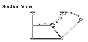 LED-121-WALL only down light,  modern design, for hospital and architectural use.High lumen, strobeless,glare free