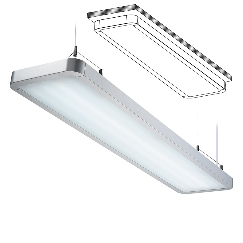 Led 011 Ceiling Mounted Linear, Ceiling Mounted Lamps